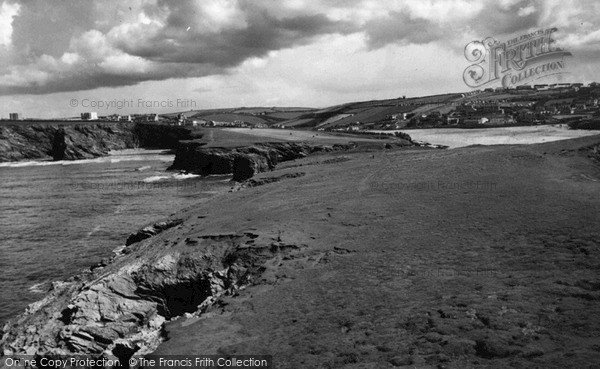 Photo of Porth, From Trevelgue Head c.1960
