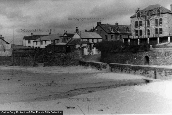Photo of Porth, Post Office And Beach Wall c.1955