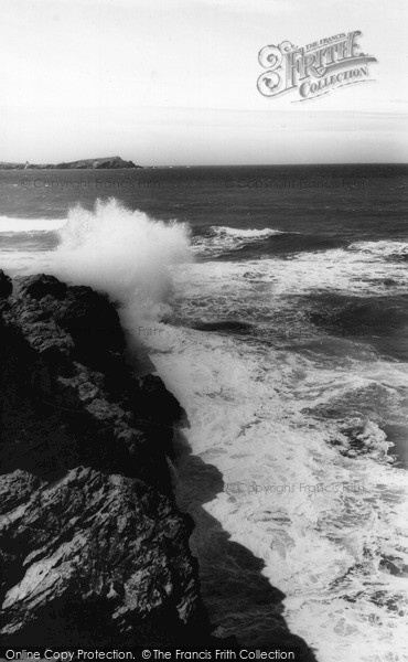 Photo of Porth, Rough Sea c.1965