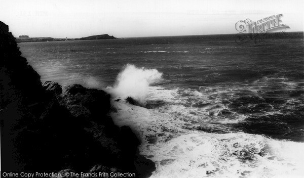 Photo of Porth, Rough Sea c.1965