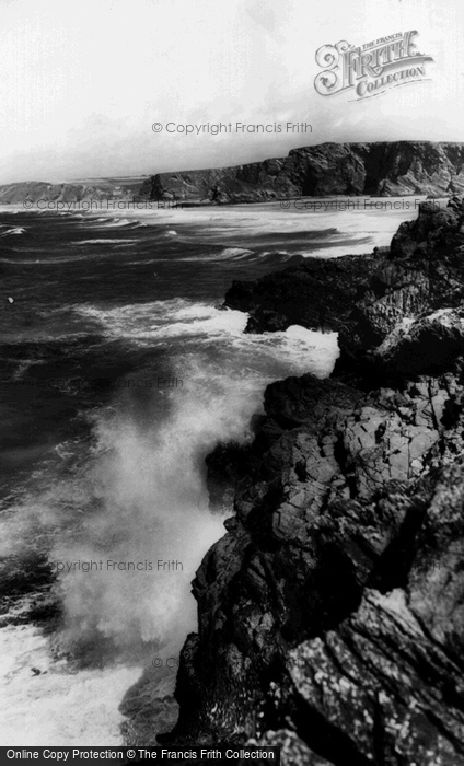 Photo of Porth, Rough Sea c.1965
