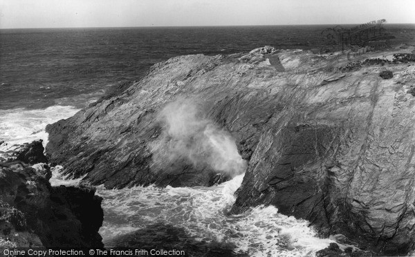 Photo of Porth, The Blow Hole c.1965