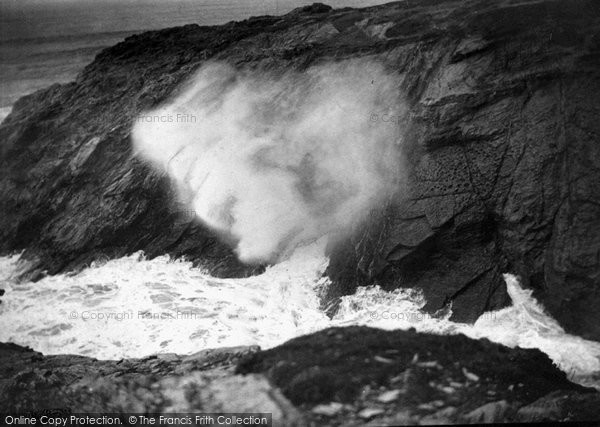 Photo of Porth, The Blowing Hole 1912