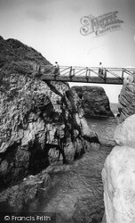 The Bridge To Porth Island c.1960, Porth