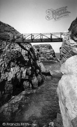 The Bridge To Porth Island c.1960, Porth