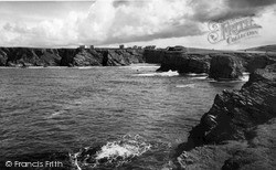 The Coastline From Porth Island c.1960, Porth