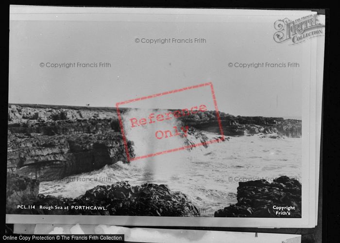 Photo of Porthcawl, Rough Sea c.1955