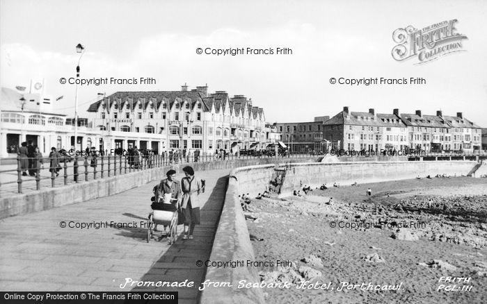 Photo of Porthcawl, The Promenade From Seabank Hotel c.1955