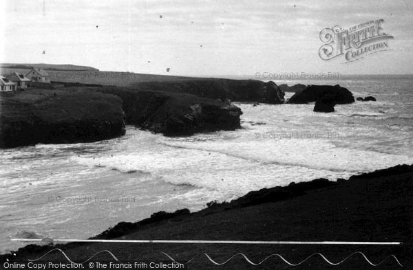 Photo of Porthcothan, Beach And Cliffs c.1955