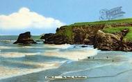 Porthcothan, The Beach c.1955, Porthcothan Bay