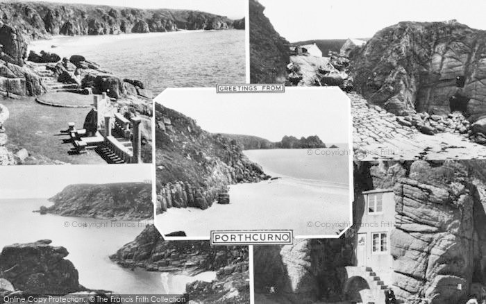 Photo of Porthcurno, Composite c.1955