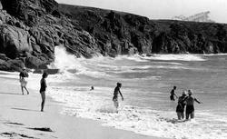 On The Beach c.1955, Porthcurno