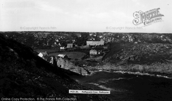 Photo of Porthcurno, Porthgwarra Cove c.1955