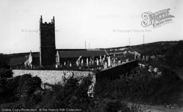 Photo of Porthcurno, St Levan's Church c.1955