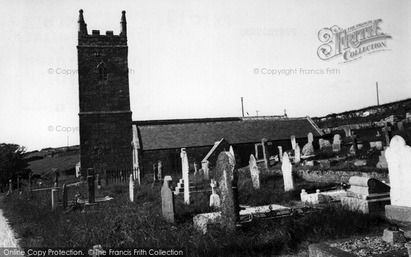 Photo of Porthcurno, St Levan's Church c.1955