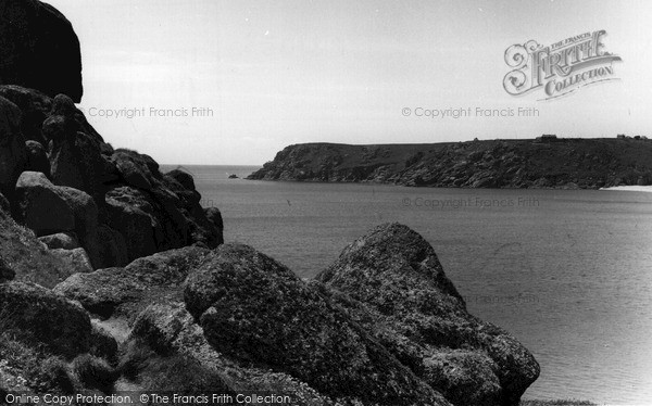 Photo of Porthcurno, The Bay From Logan Rock c.1955