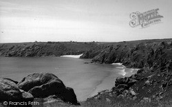 The Bay From The Logan Rock c.1955, Porthcurno