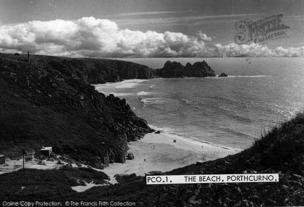 Photo of Porthcurno, The Beach c.1955