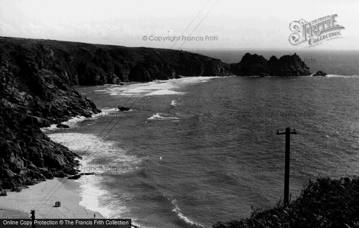 Photo of Porthcurno, The Beach c.1955