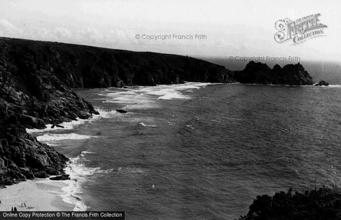 Photo of Porthcurno, The Beach c.1955