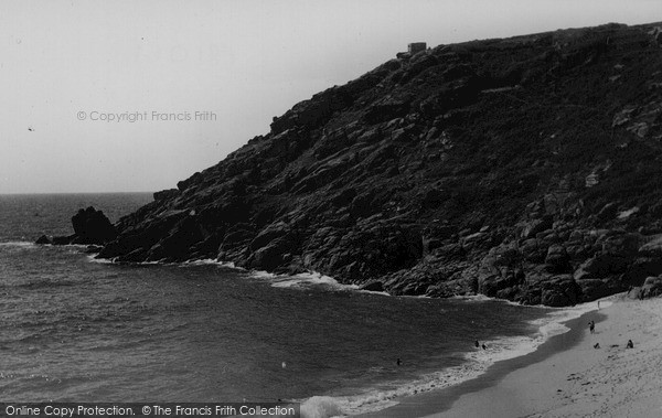 Photo of Porthcurno, The Beach c.1955