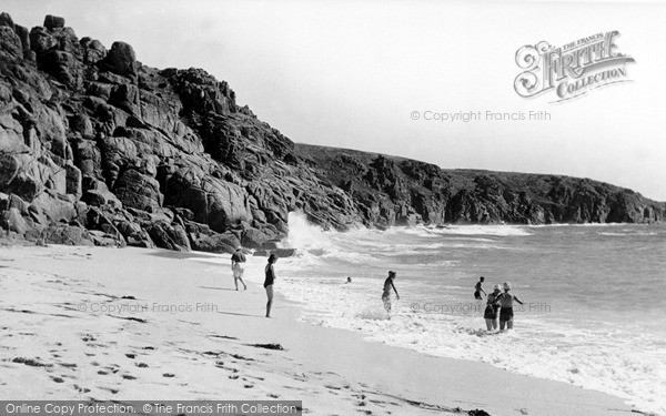 Photo of Porthcurno, The Beach c.1955