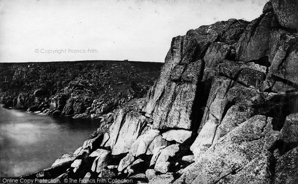 Photo of Porthcurno, View From The Logan Rocks c.1875