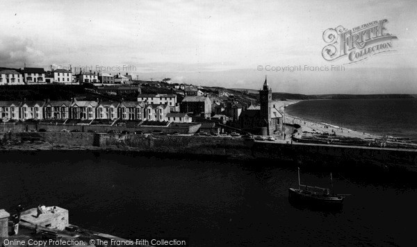 Photo of Porthleven, Bay View And Beach c.1955