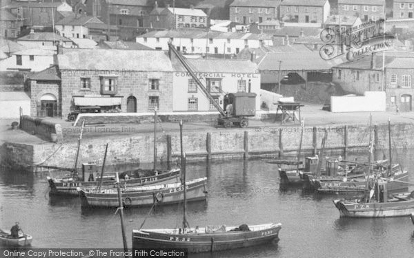 Photo of Porthleven, Harbour, Commercial Hotel 1935