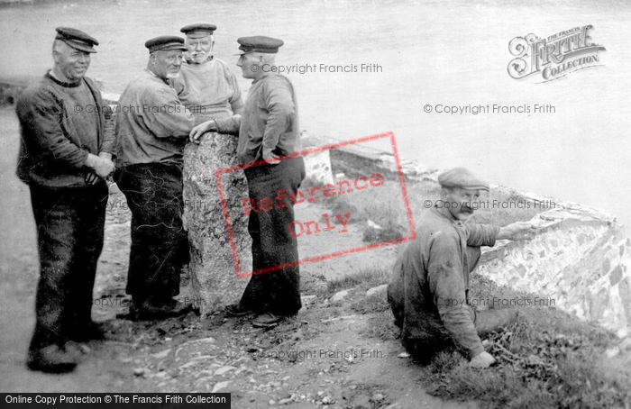 Photo of Porthleven, Men On The Harbourside 1924