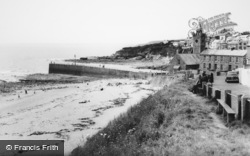 The Beach And Harbour Entrance c.1955, Porthleven