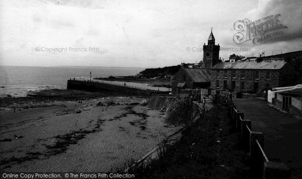 Photo of Porthleven, The Beach And Harbour Entrance c.1955