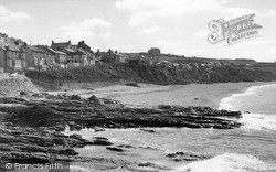The Beach And Tye Rock c.1955, Porthleven