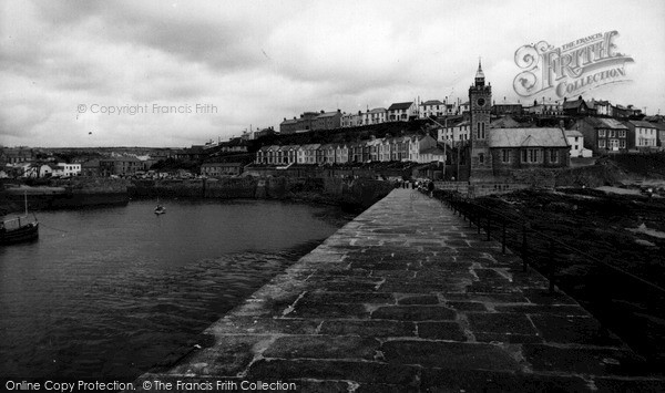 Photo of Porthleven, The Clock Tower And Harbour c.1955