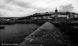 The Clock Tower And Harbour c.1955, Porthleven