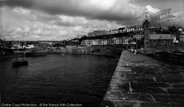 Photo of Porthleven, The Clock Tower And Harbour c.1955