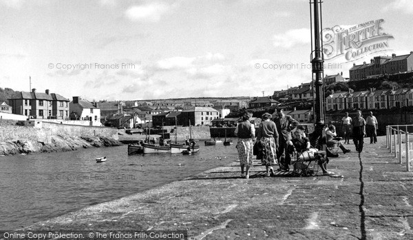 Photo of Porthleven, The Pier And Harbour Entrance c.1955