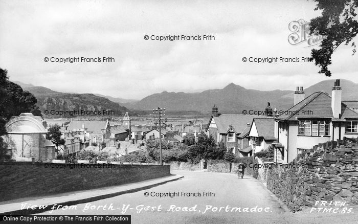 Photo of Porthmadog, View From Borth Y Gest Road c.1955