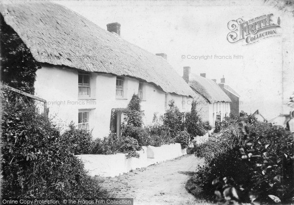 Photo of Porthoustock, Cottages c.1890
