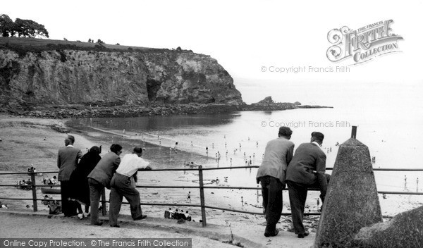 Photo of Porthpean, View From Beach Approach c.1955