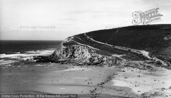 Photo of Porthtowan, Beach And East Cliff c.1960