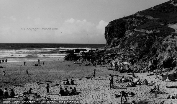 Photo of Porthtowan, Beach And Rocks c.1960