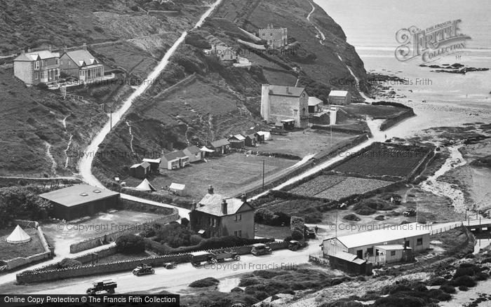 Photo of Porthtowan, Beach Roads And Wheal Lushington Engine House 1925