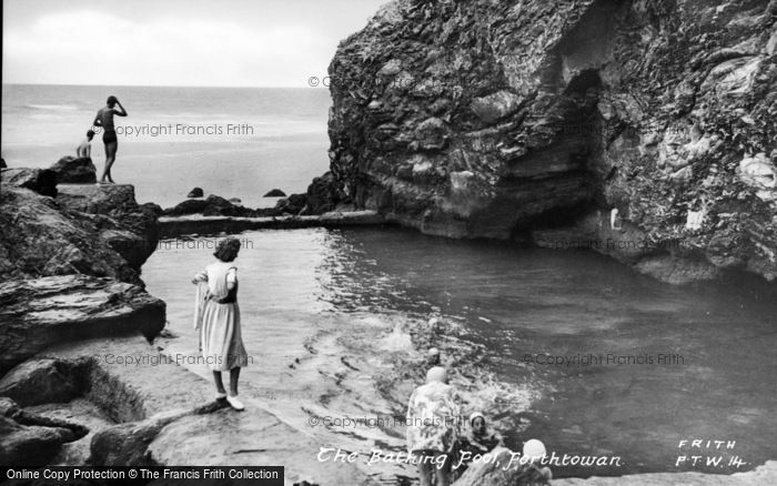Photo of Porthtowan, The Bathing Pool c.1955
