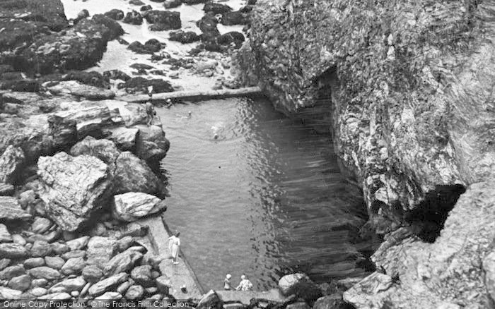 Photo of Porthtowan, The Swimming Pool c.1955