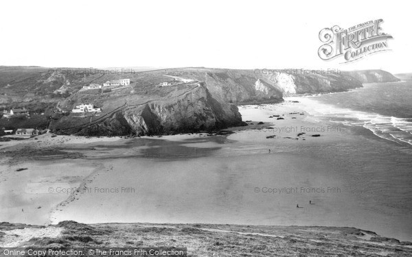Photo of Porthtowan, West Cliff And Coastline c.1955