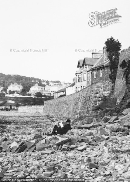 Photo of Portishead, Man On The Beach 1887