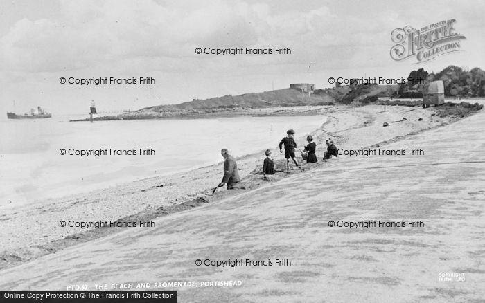 Photo of Portishead, The Beach And Promenade c.1960