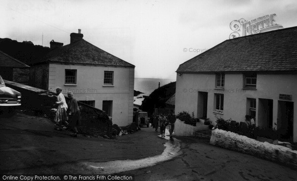 Photo of Portloe, Post Office Corner c.1955