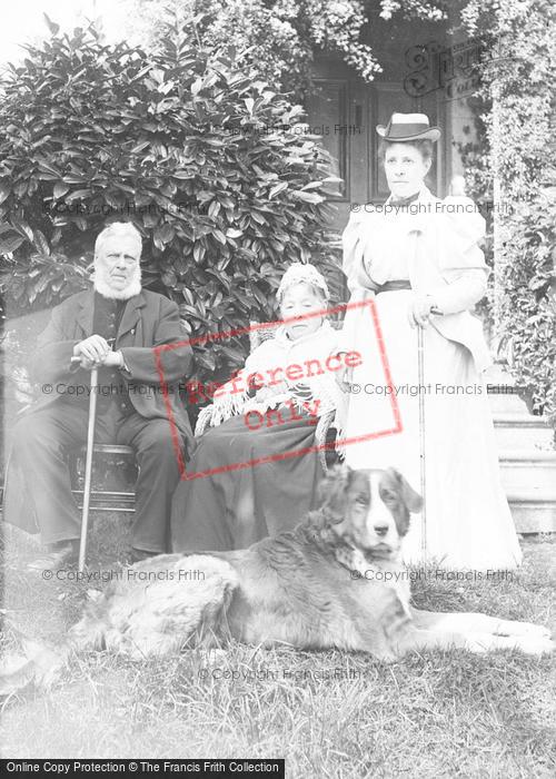 Photo of Portraiture, Miss Benson And Family With Dog 1894